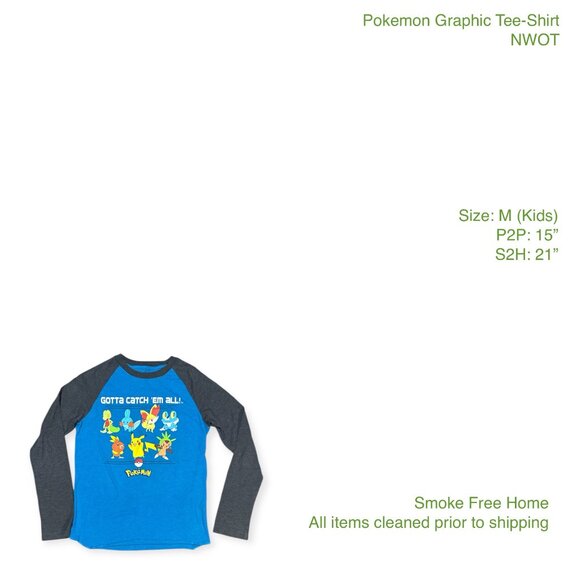 Pokemon Kids Baseball Graphic Tee-Shirt - Picture 3 of 6